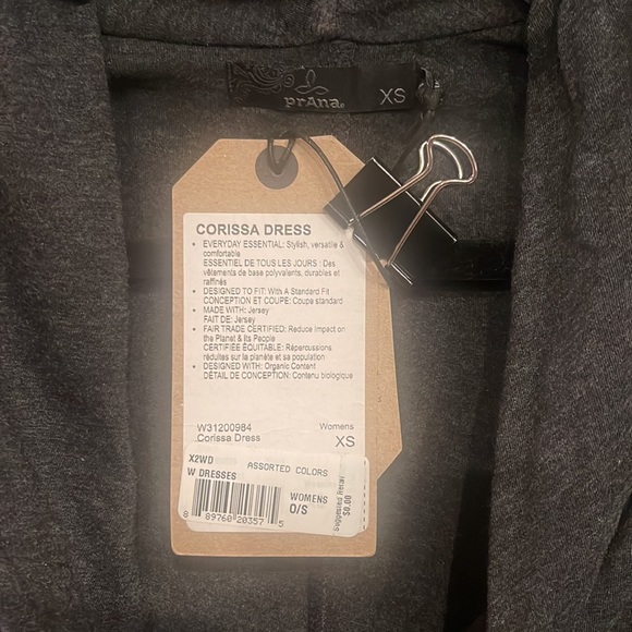 NWT prAna Corissa Dress size XS black - Picture 2 of 4